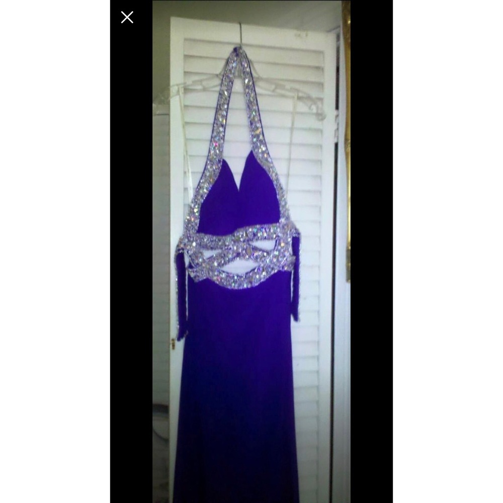 All The Rage Gorgeous Royal purple prom dress